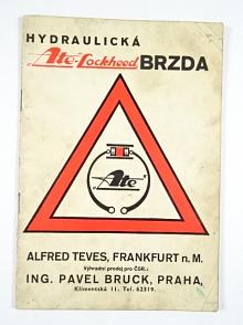 Ate - hydraulická brzda Ate - Lockheed - popis, návod k obsluze, závady, důležité příslušenství - Wikov, Walter, Tatra, Škoda, Praga