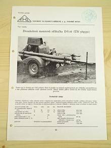 THZ - dvoukolová motorová stříkačka D S 16 - katalogový list - 1960