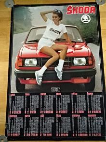 Škoda 1986 - plakát - kalendář