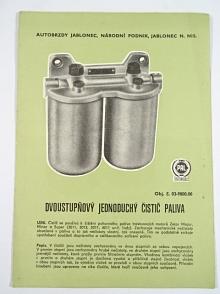 Pal autobrzdy - dvoustupňový jednoduchý čistič paliva - 1964