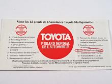 Toyota Starlet, Corolla, Celica, Carina, Corona, Cressida, Crown, Hi-ace, Landcruiser  - prospekt