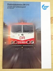 BR 212 - Elektrolokomotive - prospekt - LEW Hennigsdorf GmbH