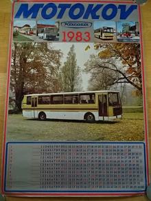Motokov - Karosa - 1983 - plakát - kalendář