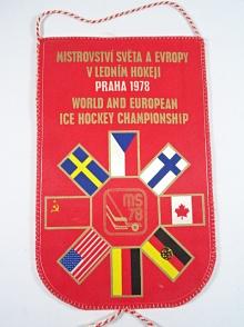 Mistrovství světa a Evropy v ledním hokeji - Praha 1978 - vlaječka