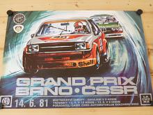 Grand Prix ČSSR Brno - mistrovství Evropy - 14. 6. 1981 - plakát - Vladimír Valenta
