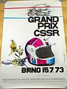 Grand Prix ČSSR Brno - 15. 7. 1973 - plakát - Vladimír Valenta