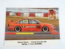 Manuel Reuter - Omega Evolution 500 - Opel Team Schübel - pohlednice - samolepka