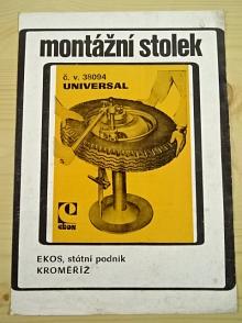 Montážní stolek - Universal - Ekos Kroměříž - návod k použití - seznam dílů