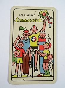 Kola vítězů - Favorit - tabulka pro určení průměrné hodinové rychlosti