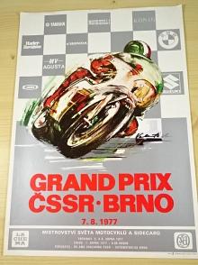 Grand Prix ČSSR Brno - 7. 8. 1977 - plakát - Vladimír Valenta