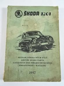 Škoda 1201 - seznam náhradních dílů - 1957