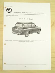 Škoda Octavia Combi - katalogový list - 1965