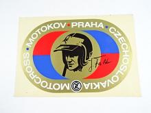 ČZ motocross - Motokov Praha Czechoslovakia - Jaroslav Falta - samolepka