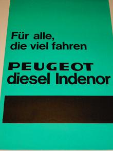 Peugeot diesel Indenor - 204, 404, J7 - prospekt - 1968