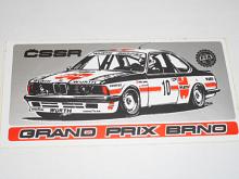 Grand Prix Brno ČSSR - BMW - samolepka