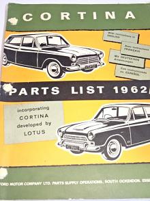 Ford Cortina - Lotus - Parts List 1962