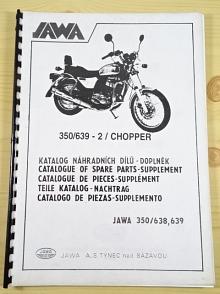 JAWA 350/639-2 chopper - katalog náhradních dílů - doplněk JAWA 350/638, 639 - 1996