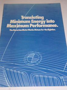 BMW Translating Minimum Energy into Maximum Performance - prospekt - 1981