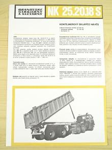 BSS - NK 25.20.18 S - kontejnerový sklápěcí návěs - prospekt - 1970 - Tatra...