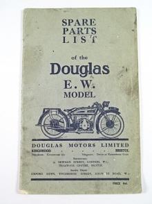 Douglas - Spare Parts List of the Douglas E. W. Model - 1927