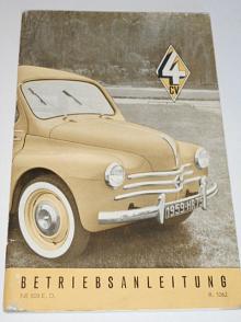 Renault 4 CV - Betriebsanleitung - 1959