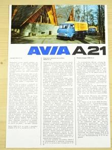 Avia A 21 - valník - prospekt - Motokov