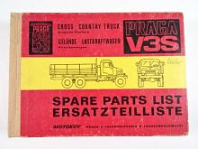 Praga V3S spare parts list - Ersatzteilliste - Motokov - 1979