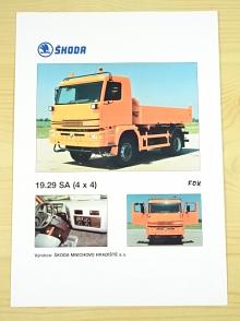 Škoda 19.29 SA 4 x 4 FOX - prospekt - 2000 - Škoda Mnichovo Hradiště