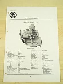 Škoda - čtyřdobý motor - Š 985 - katalogový list - 1960 - AZNP Mladá Boleslav - Škoda Octavia