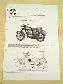 JAWA-ČZ 175 ccm - katalogový list - 1960