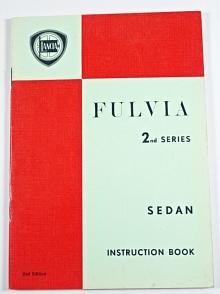 Lancia Fulvia 2an series - sedan - instruction book - 1971