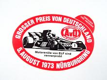 Grosser Preis von Deutschland - 5. August 1973 - Nürburgring - samolepka