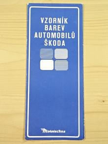 Škoda 105, 120, 130, Rapid - vzorník barev - Mototechna - 1984