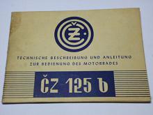 ČZ 125 b Technische beschreibung und anleitung - 1947
