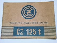 ČZ 125 t -1949 - technický popis a návod k obsluze