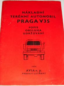 Praga V3S - popis, obsluha, udržování - 1974 - nákladní terénní automobil