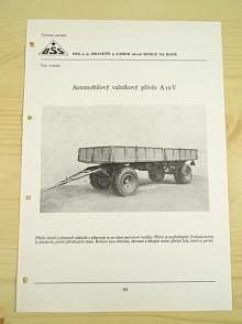 BSS - automobilový valníkový přívěs A 10 V - katalogový list - 1960