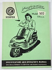 ČZ 175 Model 502 Scooter Čezeta - Specifications and Operator's Manual - 1961