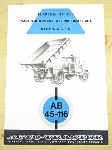 Bucegi AB 45-116 Tipping Truck - prospekt - Auto-Tractor Bucuresti Romania