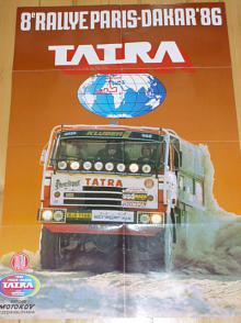 Tatra 815 - 8e Rallye Paris - Dakar 1986 - prospekt - plakát