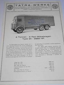 Tatra 6 Tonnen 6 Rad Möbelwagen Type 24-29/65 HP - prospekt