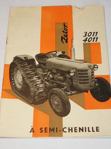 Zetor 3011, 4011 - A semi-chenille - návod, katalog dílů