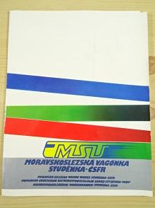 MSV - výrobní program - Moravskoslezská vagónka - Studénka - ČSFR -  prospekt