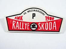 Rallye Škoda 1980 - AMK - odznak