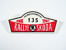 Rallye Škoda 1981 - AMK - odznak