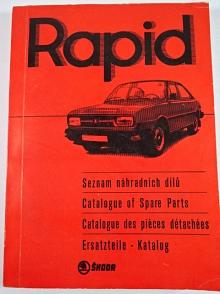 Škoda Rapid - seznam náhradních dílů - Motokov - 1983