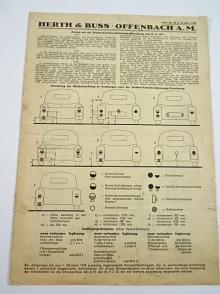 Hert a Buss - Offenbach A. M. - 1938 - prospekt - Lampen - Rückstrahler