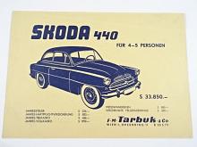 Škoda 440 - prospekt - F. M. Tarbuk a Co, Wien