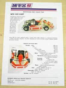 MTX RS - MTX GO KART - motokára pro volný čas - prospekt