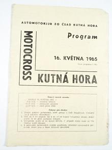 Motocross Kutná Hora - 16. května 1965 - program